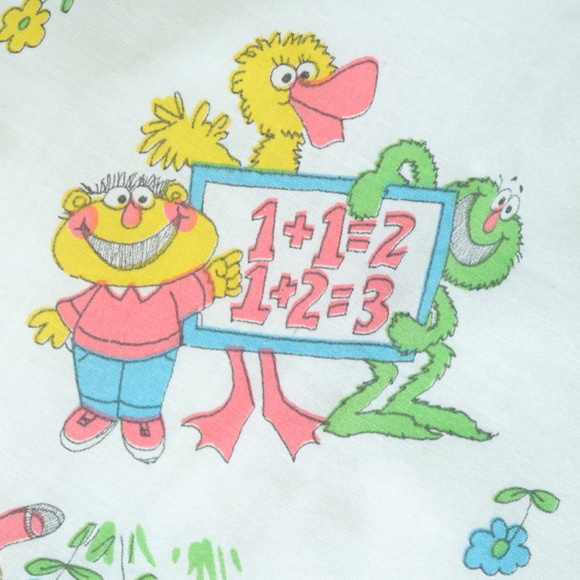 Vintage 70s Monsters School Printed Fabric Sheet - Picture 5 of 9